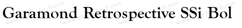 Garamond Retrospective SSi Bold Italic字体转换